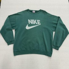 Vintage 90s Bootleg Nike Green Sweater size Large