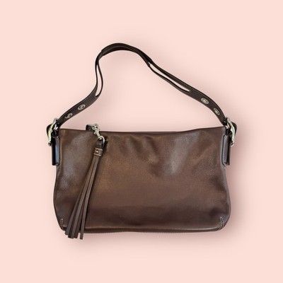 COACH Y2K Vintage East West Legacy Tassel Leather Zip Shoulder Bag