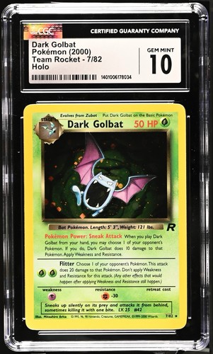 Dark Golbat (Unlimited) graded CGC 10 for sale on eBay
