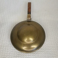 Vintage Brass Wood Silent Butler Crumb Catcher Hinged Lid