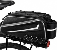 Waterproof Bike Bag for Bicycle Rear Rack Hard Shell 9.5L Trunk Pannier Bike F