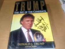 Donald Trump Hand Signed Autograph - On Cover Of Book 