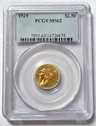 1929 INDIAN HEAD QUARTER EAGLE $2.5 Gold Coin -PCGS MS62