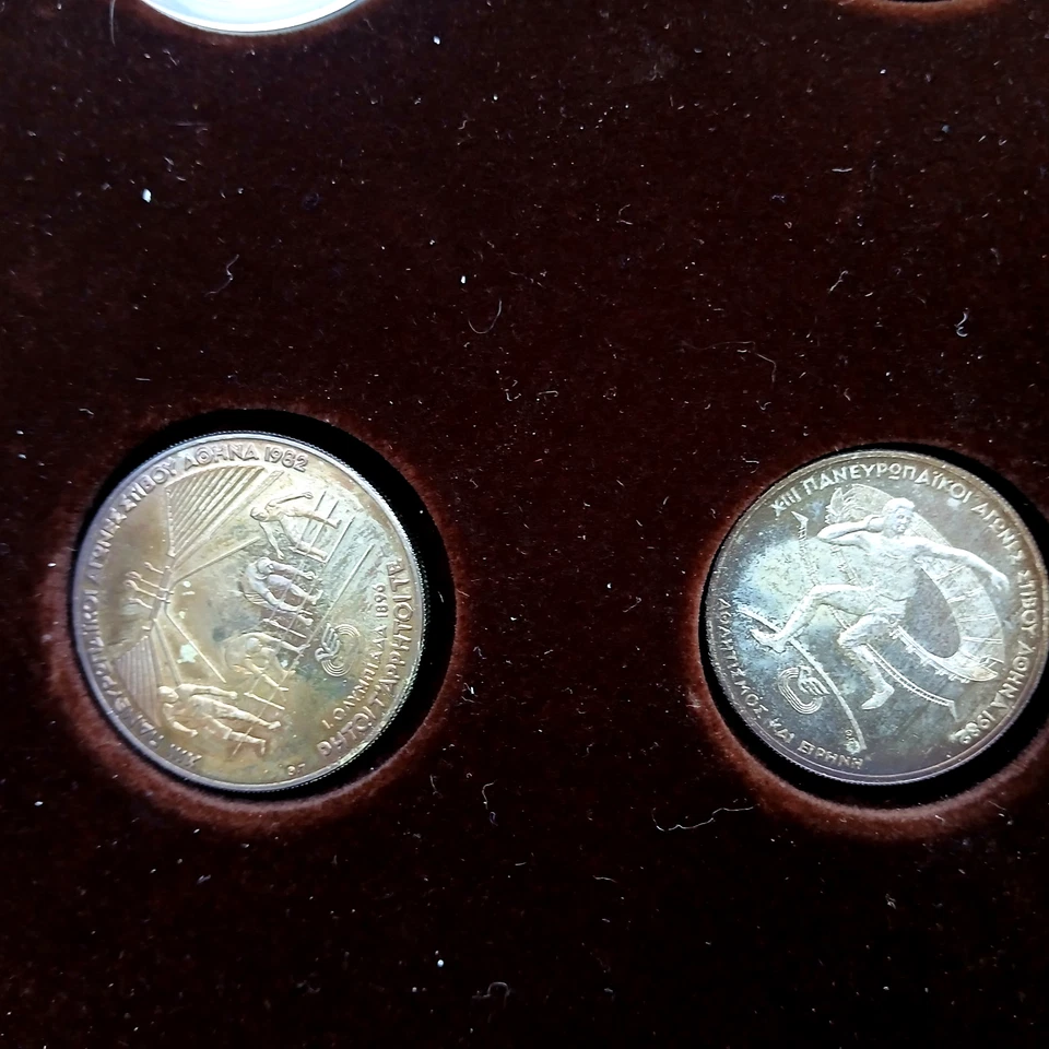 1982 Olympics Greece Silver Proof 9 Coin Set With Box And CoA - Image 4 of 4