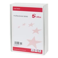 Image of 5 Star Office Multipurpose Labels Laser Copier Inkjet 64x38mm White (Pack of