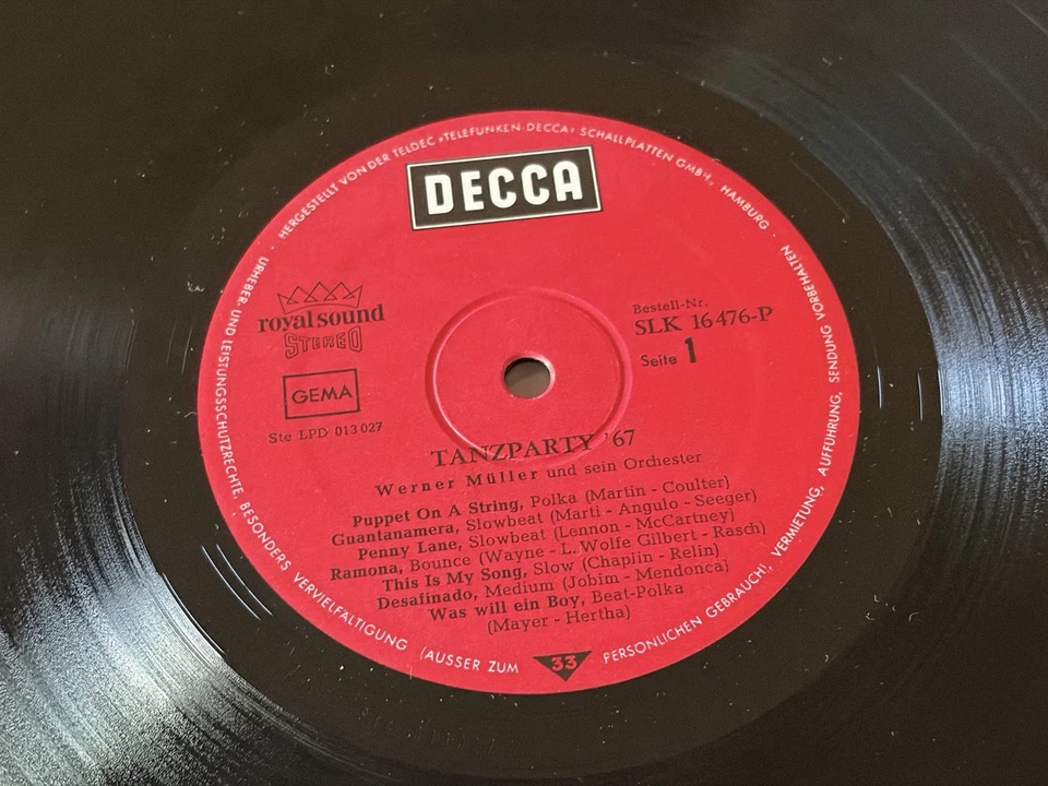 Werner Müller Und Sein Orchester – Tanzparty '67 lp German SLK 16476-P - Image 2 of 4