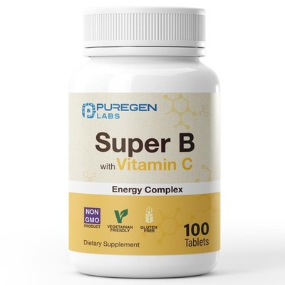 Puregen Labs Super B Energy Complex with - Immune , Energy & Nervous System -...