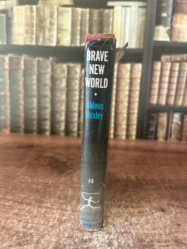 1946 Brave New World, Aldous Huxley, Modern Library, HCDJ, Classic Vintage Book — 第 3/4 张图片