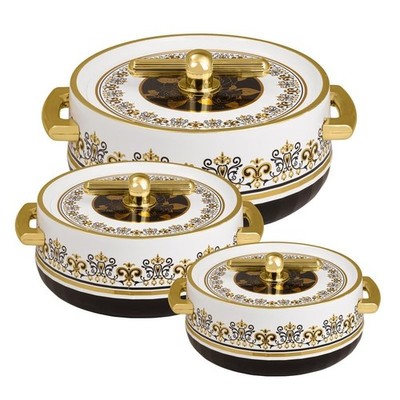 Inner Steel Casserole Set of 3  1700ml, 1200ml, 600ml Hot Case for hot Food