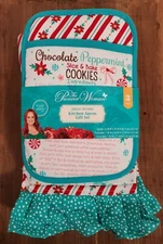 Chocolate Peppermint Cookies Kitchen Apron Gift Set Pioneer Woman Christmas NEW