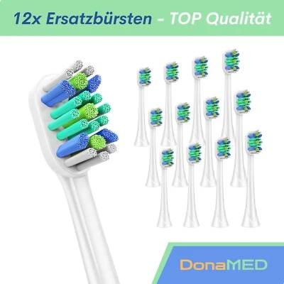 DONAMED 12 Ersatzbürsten für Philips Sonicare Aufsteckbürsten - alle Sonicare Modelle 2
