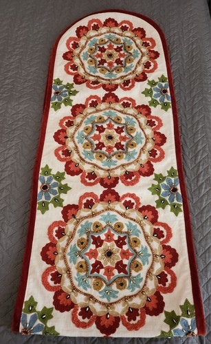 Table Runner Beaded Boho Abstract Handmade India Bohemian Approx 13x72 Pier One - Picture 10 of 10