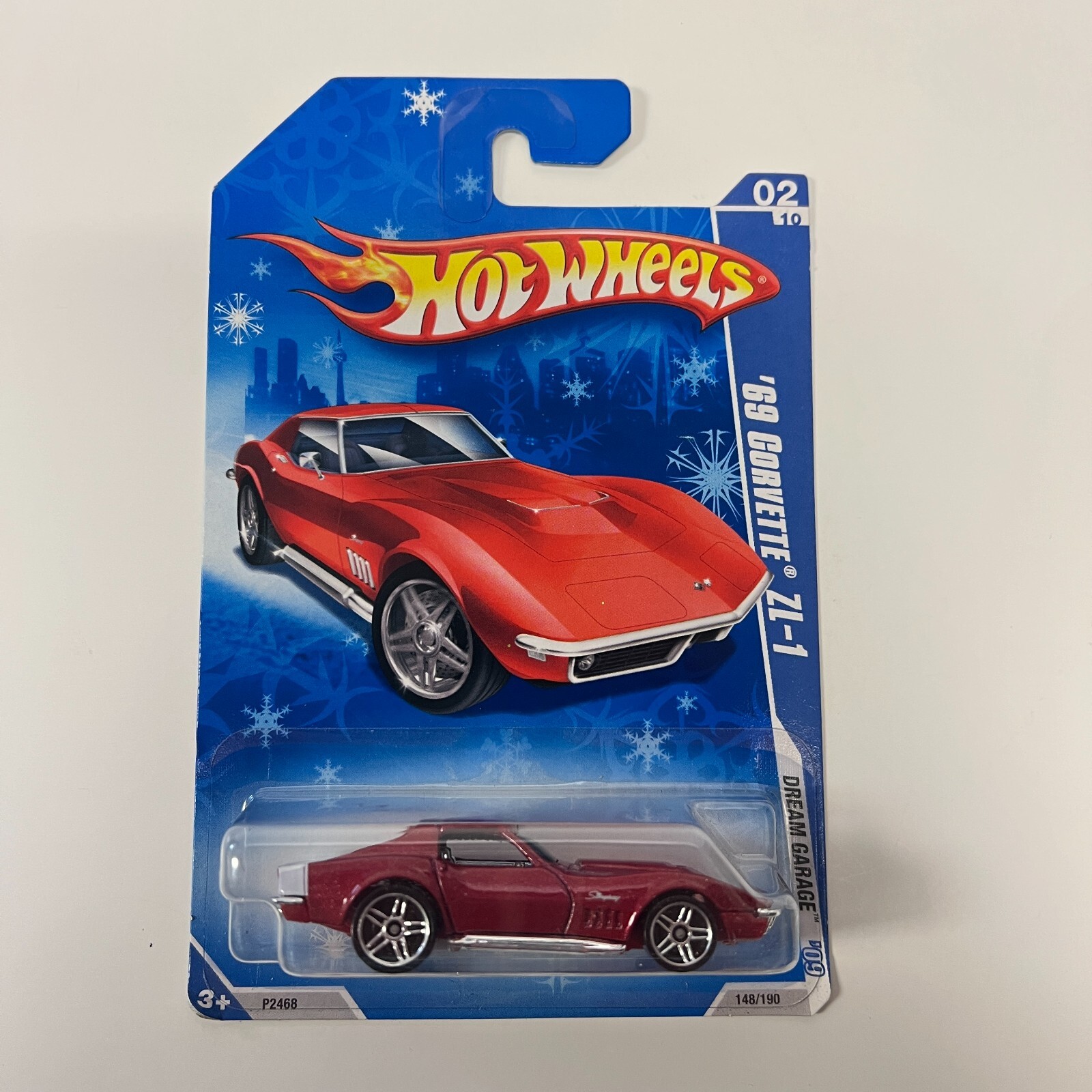 Hot Wheels Dream Garage '69 Corvette ZL-1 Snow Card Variation