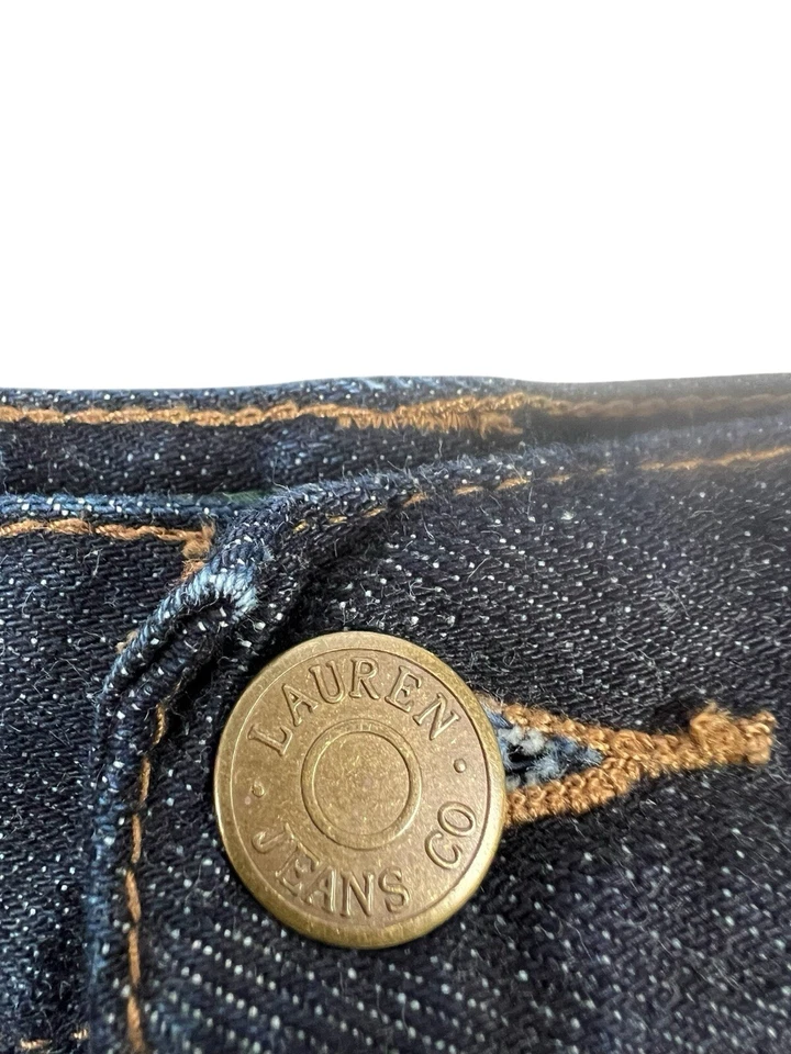 VTG Ralph Lauren Jeans Co Denim Jean Skirt Knee Length Sz 14 Y2K Logo Preppy - Image 2 of 4