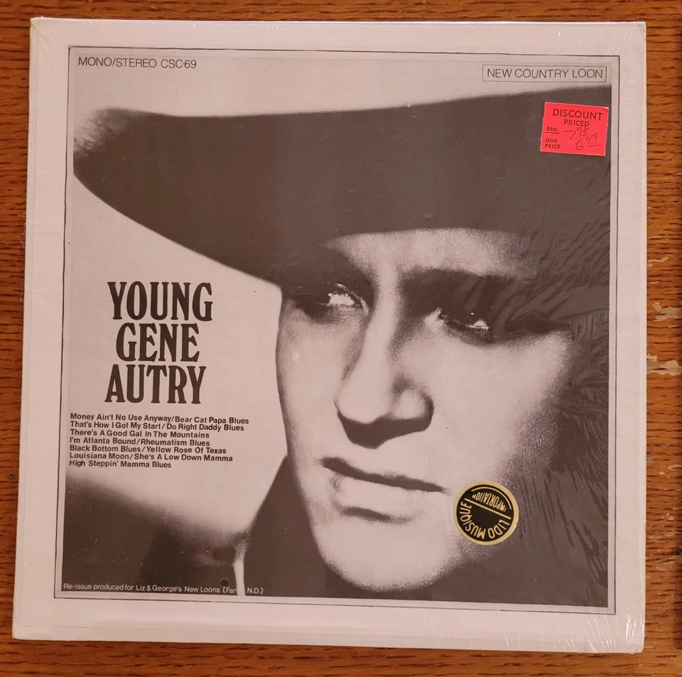 Lot of 2 Gene Autry Vinyl LP Albums BOTH EX/EX IN SHRINK 1 IS A YOUNG PROMO HTF Foto 2 de 4