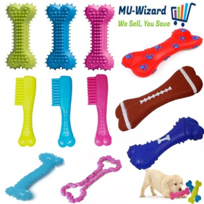 Puppy Dog Pet Safety Chew Toys Bite-Resistant Puppy Durable Rubber Dental Teeth