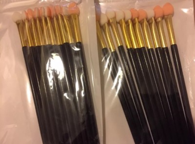New Lot 20 Pc Eye Shadow Soft Tipped Applicators, Long Handle -4.5'',