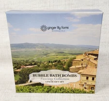 Ginger Lily BUBBLE BATH BOMBS Tuscany Collection 4 Pack Gift Set Tuscan Blend!!!
