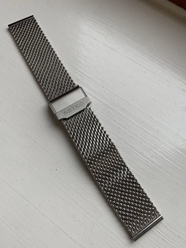 Seiko 18mm Edelstahl Mesh Double Safe Lock Armband / Armband SCHNÄPPCHEN!!! - Bild 4 von 12