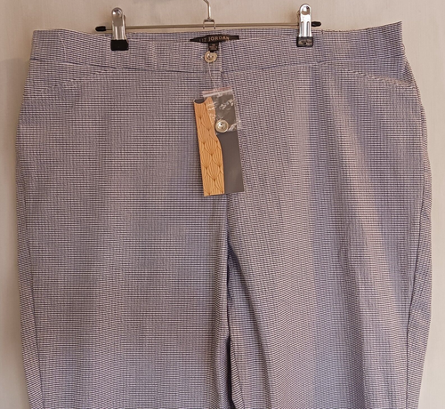 LIZ JORDAN SIZE 18 7/8 PANTS GREY & WHITE CHECK - Picture 4 of 7
