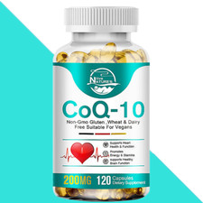 Ubiquinol CoQ10 Coenzyme Q-10 200mg 120 Count Softgels / NEW  SEALED / exp 7/27