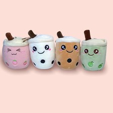 Adorable BOBA Tea PLUSH KEYCHAIN Plushie Mini Bubble Milk Tea Keychains Gift