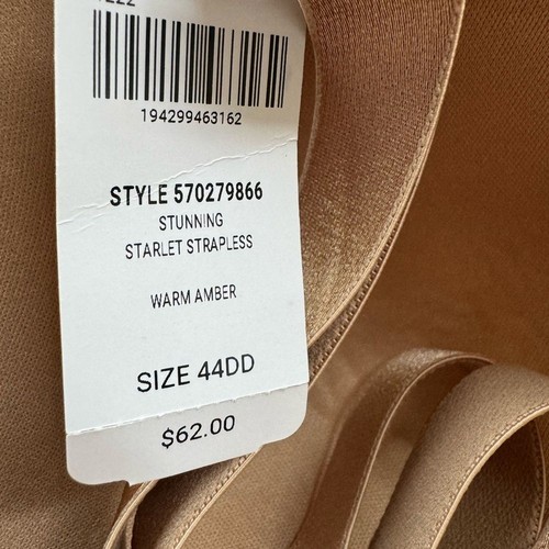 Brand new SOMA STUNNING STARLET br Stunning Strapless Bra Warm Amber size 44DD - Picture 6 of 6