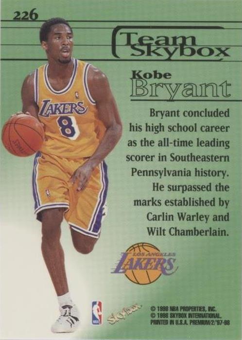 1997-98 Skybox Premium - Kobe Bryant #226 for sale | eBay