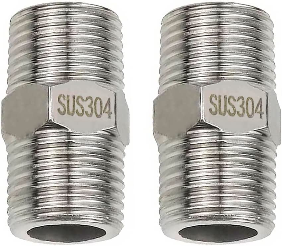 Shower Hose Connector, 1/2 Inch Hose Extension Stainless Steel Male to