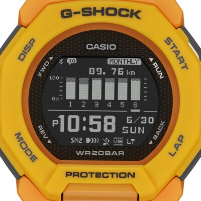 CASIO G-SHOCK G-SQUAD GBD-300-9JF Black Bluetooth Men's Watch New
