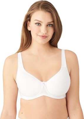 WACOAL 46D  #853192 BASIC BEAUTY UNDERWIRE SPACER T-SHIRT BRA, WHITE, NWT $58