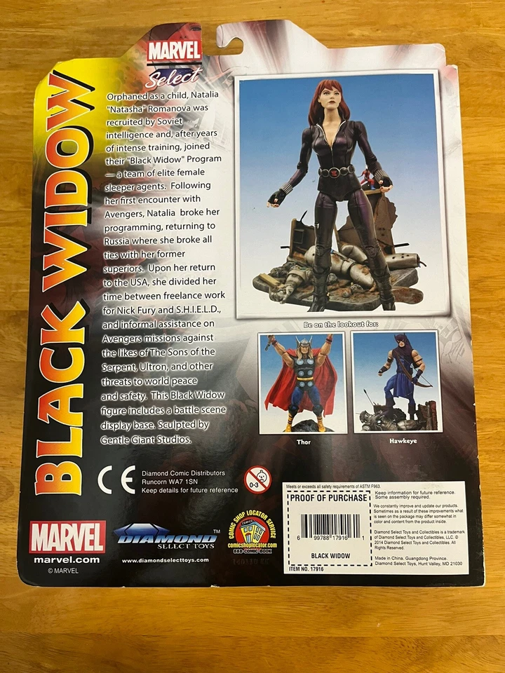 Diamond/Marvel Select Black Widow Edición Especial Coleccionista Nuevo en Caja Foto 2 de 2