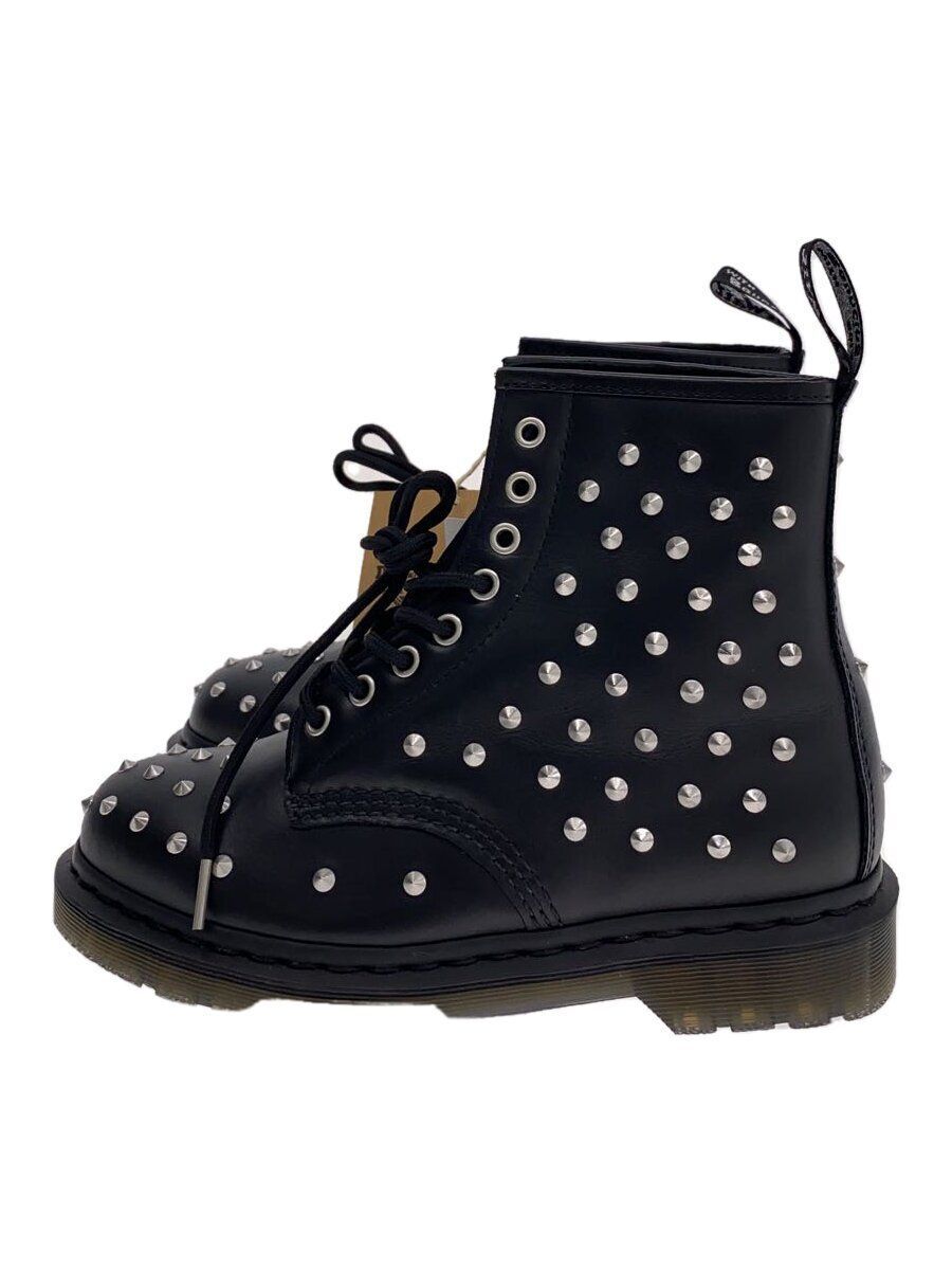 Martens Lace Up Boots Studded UK5 Black 1460 STUD Used UK