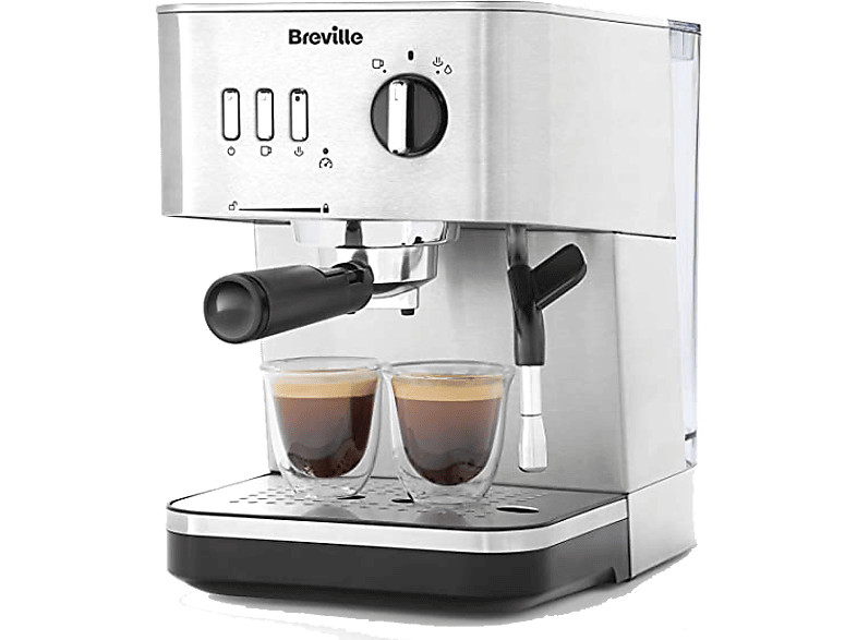 Cafetera express - Breville Bijou Barista VCF149X, 15 bar, 1050 W, Función 2 taz