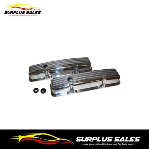 R6186 RPC CHEV POLISHED FINNED ROCKER COVERS - SHORT STYLE 307 327 350 ...