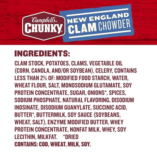 Campbell’s Chunky Soup, New England Clam Chowder, 16,3 Oz Dose (8er-Kiste) - Bild 6 von 8