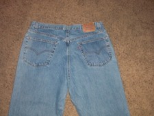 Vintage LEVI'S 550 blue sand wash made in USA Relaxed Jeans 40x30 actual 38x30 