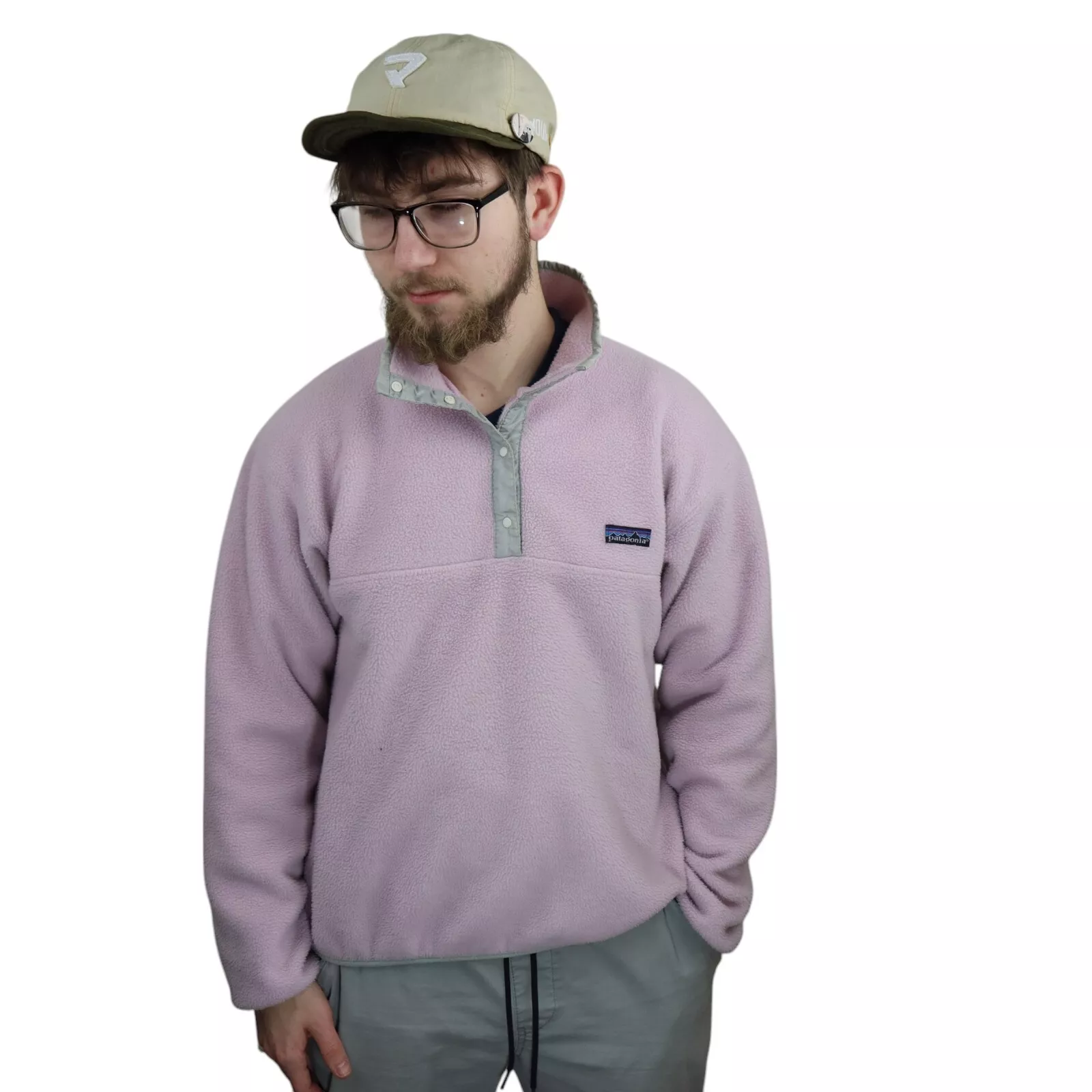 patagonia vintage 80s synchilla snap-t pullover fleece jacket