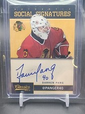 2012-13 Panini Classics Social Signatures Darren Pang Chicago Blackhawks 