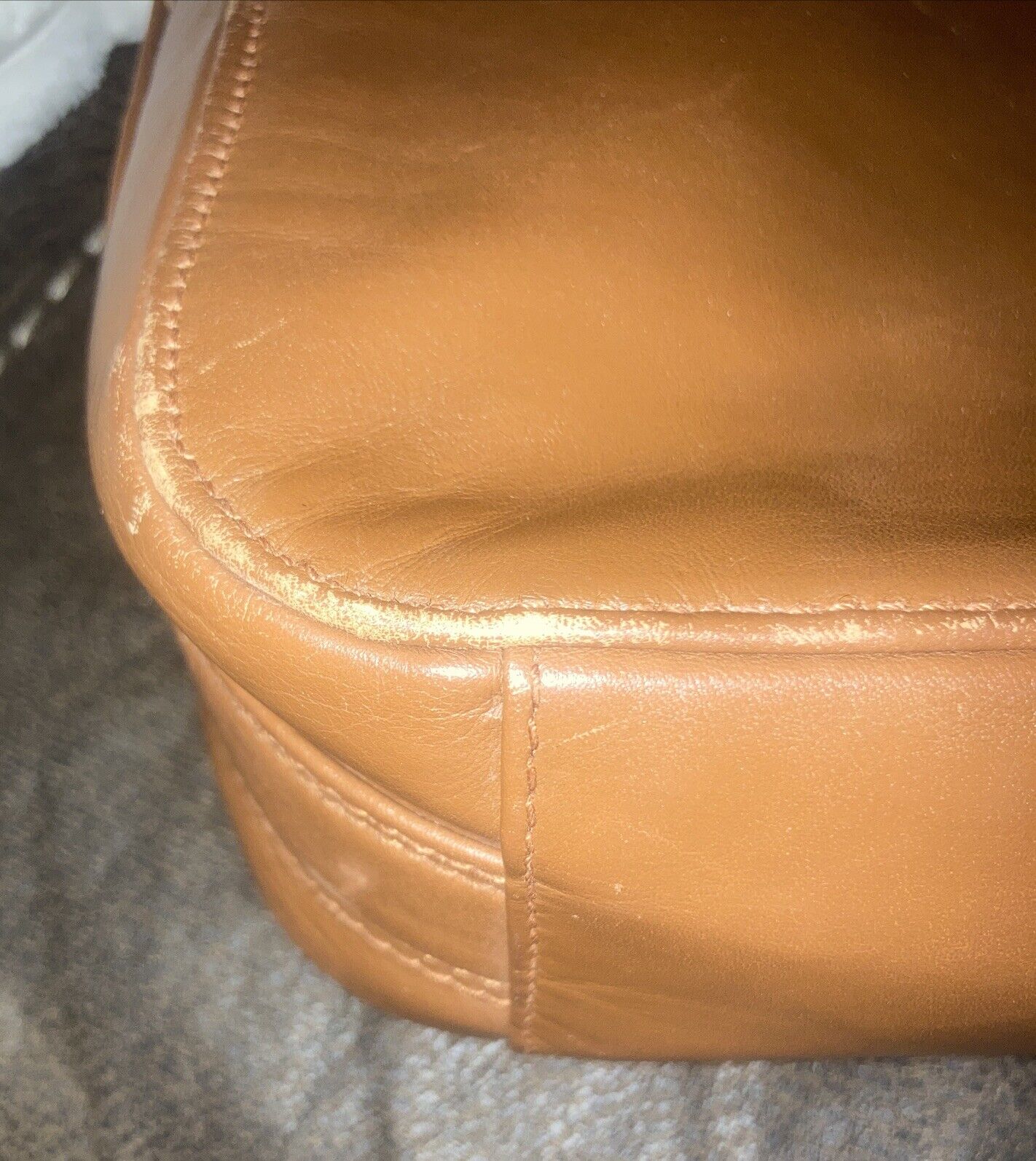 Vintage Mark Cross brown leather flap crossbody b… - image 11
