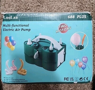 Balloon Pump,  3-in-1 Air Pump for Inflatables and Balloons, Electric Green