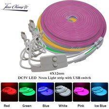 5V LED Neon light strip USB OFF/ON switch control 2835 120leds/m Flexible Tape