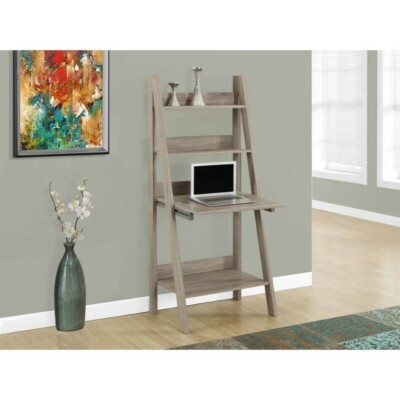 Scranton & Co 61'' Ladder Style Computer Desk in Dark Taupe