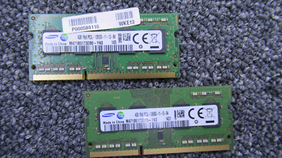 2 Barrettes RAM Samsung DDR3 8Go (2x4Go) - PC3L-12800S, Format DIMM, Occasion