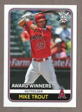 MIKE TROUT 2020 Topps Big League AW #285 Award Winners Paper Base Card Angels