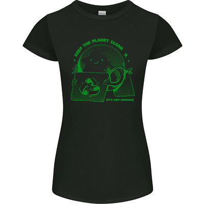 Keep The Planet Clean Climate Change Womens Petite Cut Maglietta