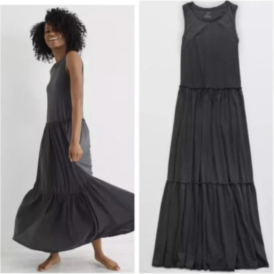 aerie grey dress Aerie At The Barre Midi Dress