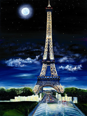 von Wening Art Print The Eiffel Tower  Engagement Gift Paris Romance In France