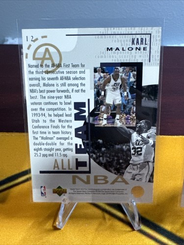 94-95 Upper Deck All NBA Team Olajuwon-Malone-David Robinson 3 Card Lot - Picture 7 of 8