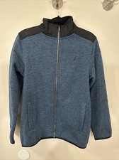 Nautica Boys' Full-Zip Fleece Sport Navy Jacket - large 14/16 - NWT -